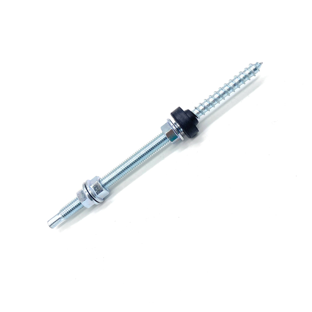 Parafuso de passador de aço carbono com parafuso de gancho auto-roscante para madeira