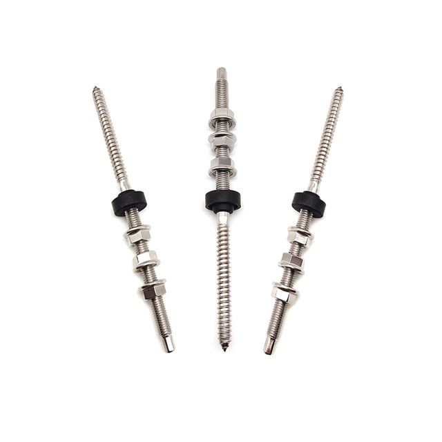 M10*300 galvanizou o parafuso de aço inoxidável do gancho do parafuso do sistema solar da montagem do telhado