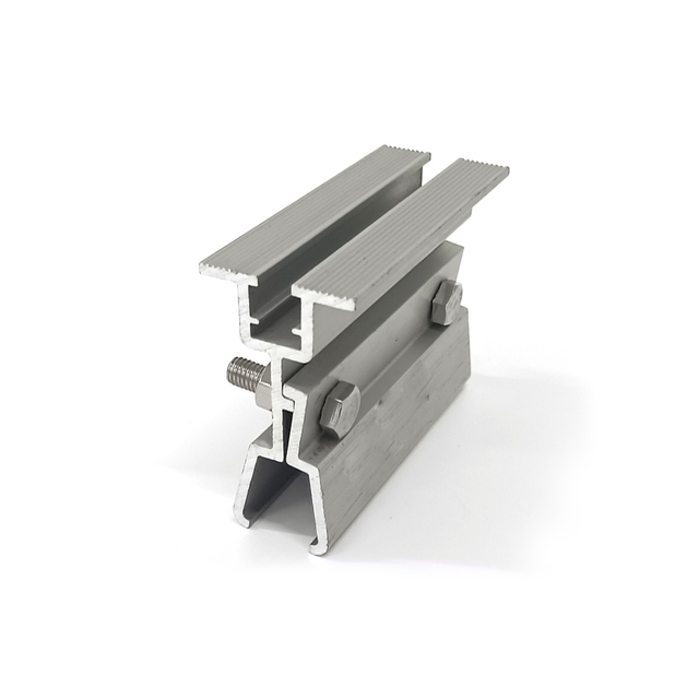 Braçadeira solar de fixação solar de alumínio para sistema de montagem de telhado de metal