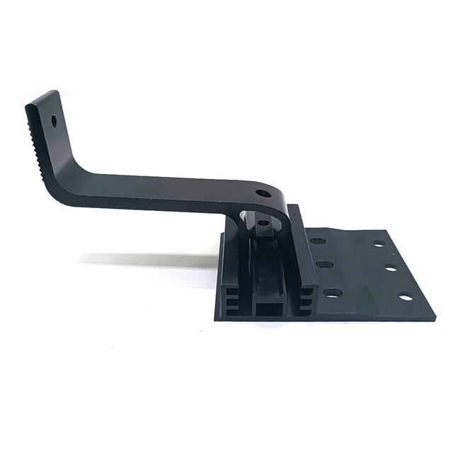 Solução solar de alumínio do gancho do telhado da telha do suporte preto para o sistema das energias solares para a casa