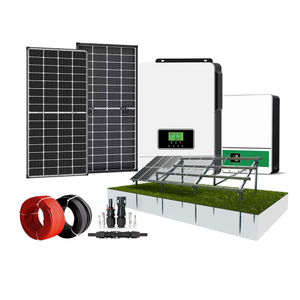 Off Grid Solar Power Battery Inverter PV Module Painels Sistema de montagem no solo de armazenamento de energia 