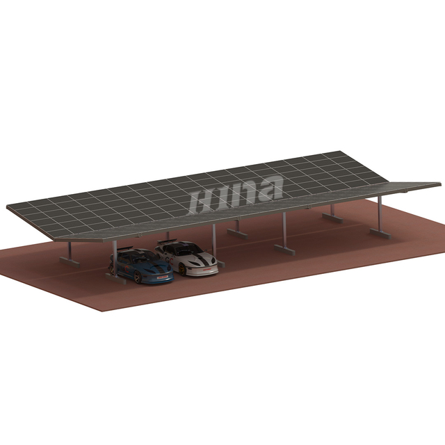 Suportes de montagem do painel solar da estrutura do carport da fundação concreta do duplo-post para a embalagem do carro