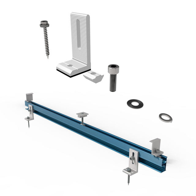 Painel solar Sistemas de montagem de telhado de lata de suporte de metal de pés de pés L Sistemas de montagem de telhado