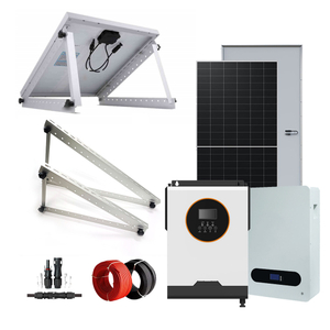 Triângulo ajustável Montagem solar de teto plano com kits de painel solar Sistema de energia solar inversor