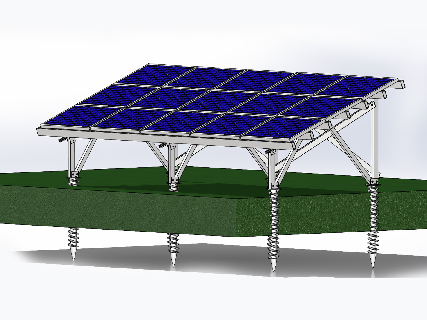 Estruturas de montagem solar no solo