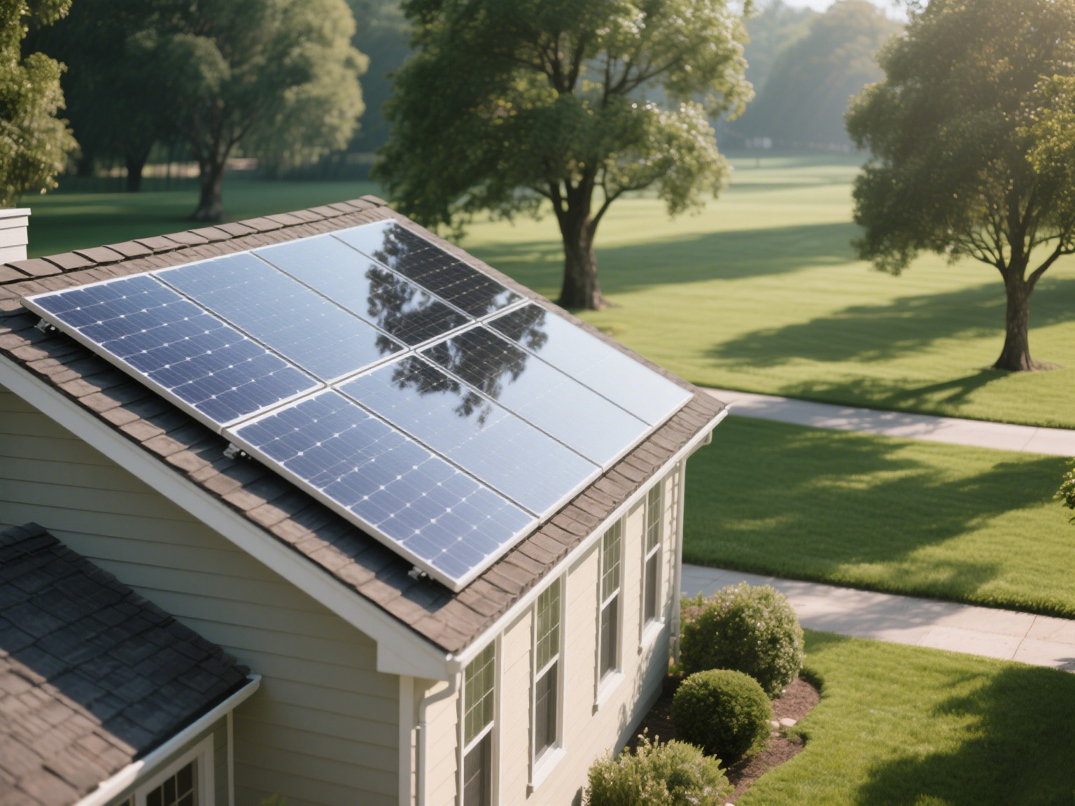 Fluxo de energia solar PV e componentes