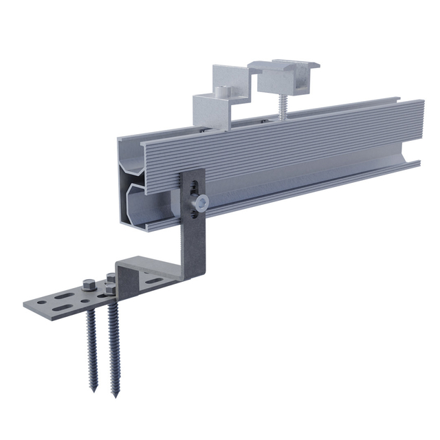 Sistema de painel solar, suportes de montagem de telhado fixo de gancho para estrutura de montagem de telhado solar telha telha