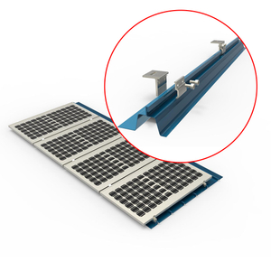  Sistema de suporte de montagem solar de teto de telhado de metal metal trapezoidal