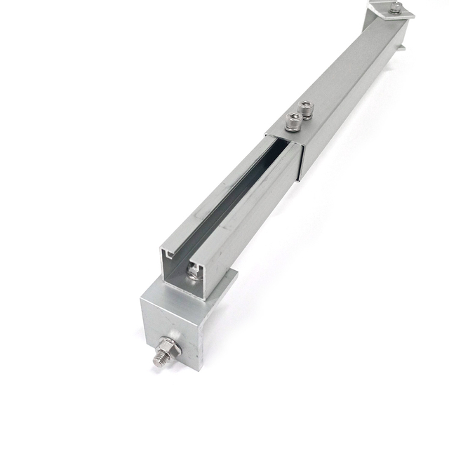 Kit de suportes de montagem de inclinação de painel solar de alumínio para montagem plana perna ajustável